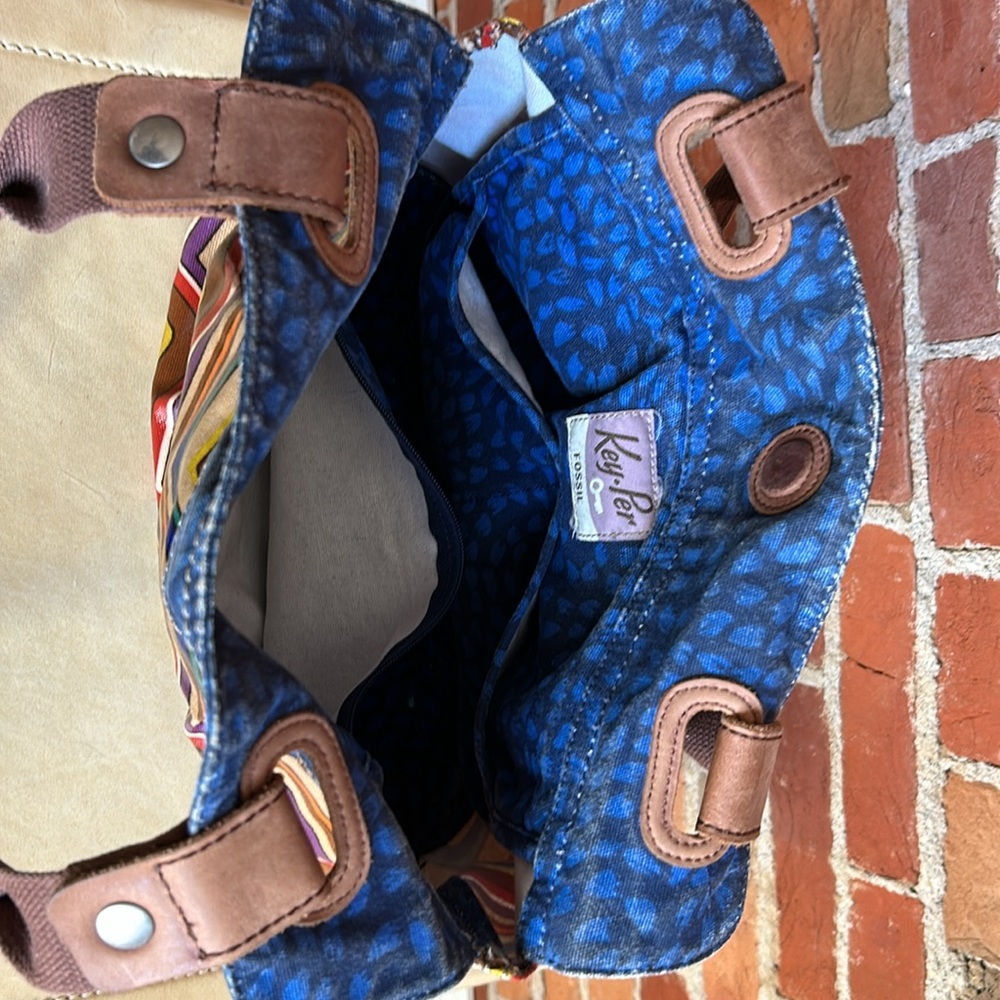 Fossil Key-Per Purse Colorful Chevron Animal Prin… - image 7